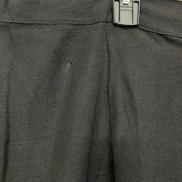 Mlle Gabrielle Womans Crop/capri Linen blend Black pants with embroidered hem 3X - Picture 5 of 16